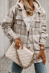 Khaki Plaid Shirt Shacket
