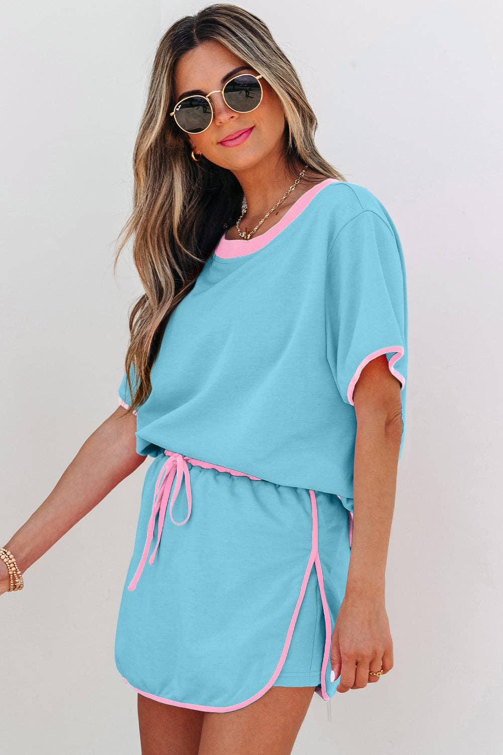 Colorblock Skort Set