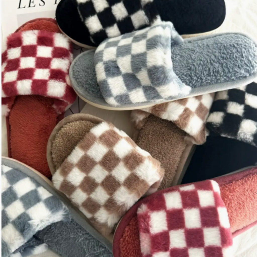 Checkered Slippers