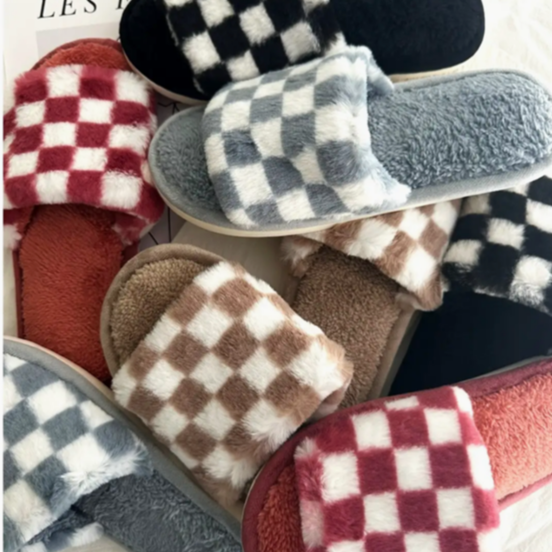 Checkered Slippers