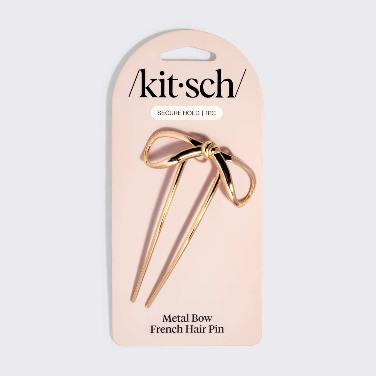 KITSCH~Bow French Hair Pin - Gold