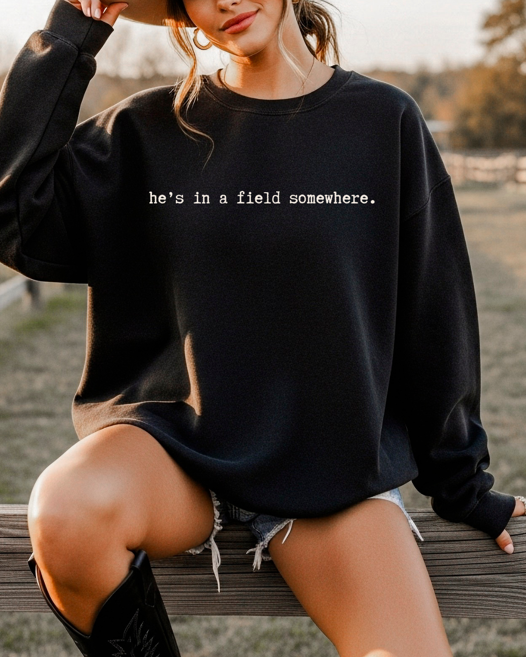 He's In A Field Somewhere