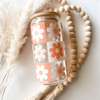 Daisy Flower Glass Can