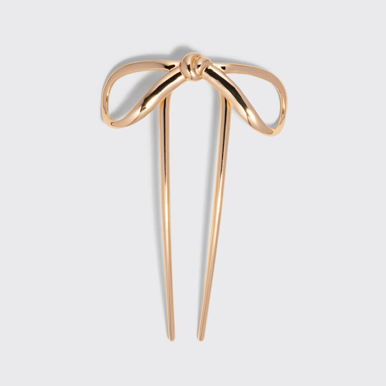 KITSCH~Bow French Hair Pin - Gold