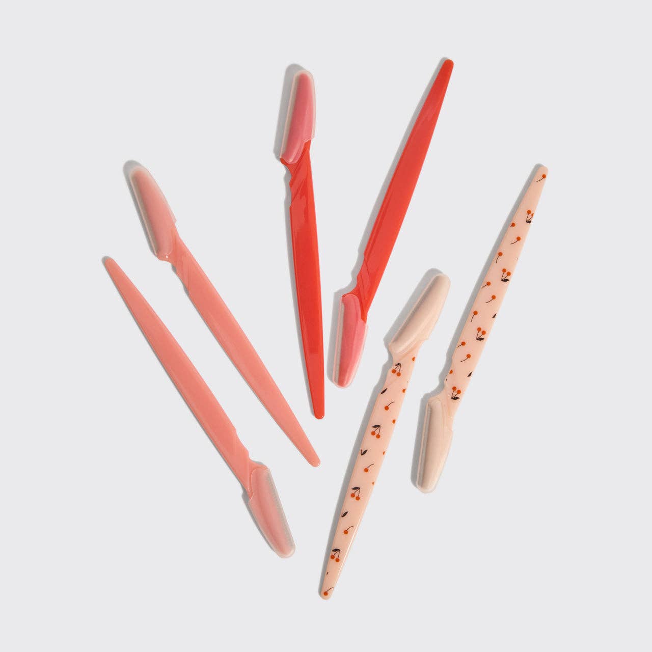 Recycled Plastic Dermaplaners 6pc Set - Cherry Blossom