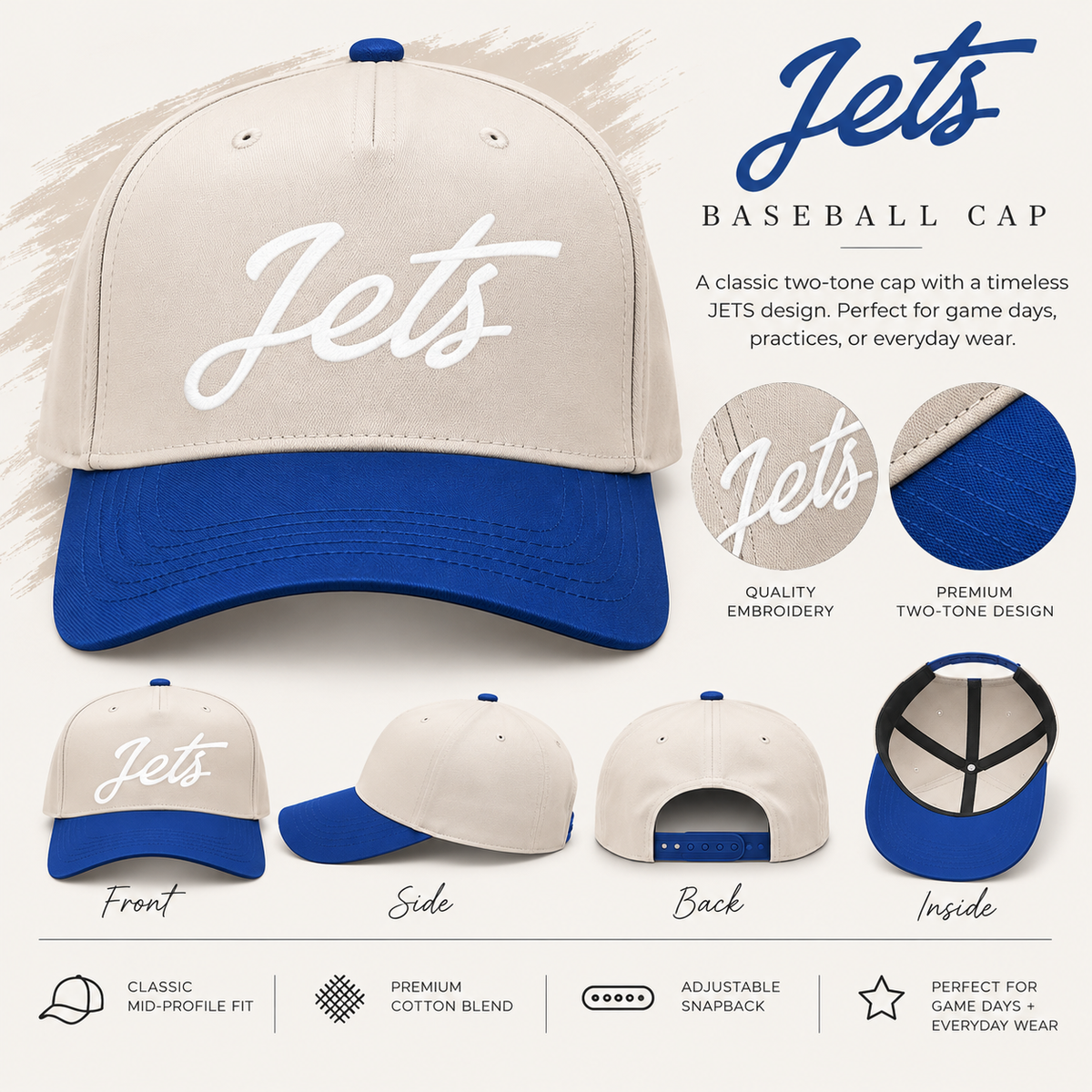 Jets Script Hat