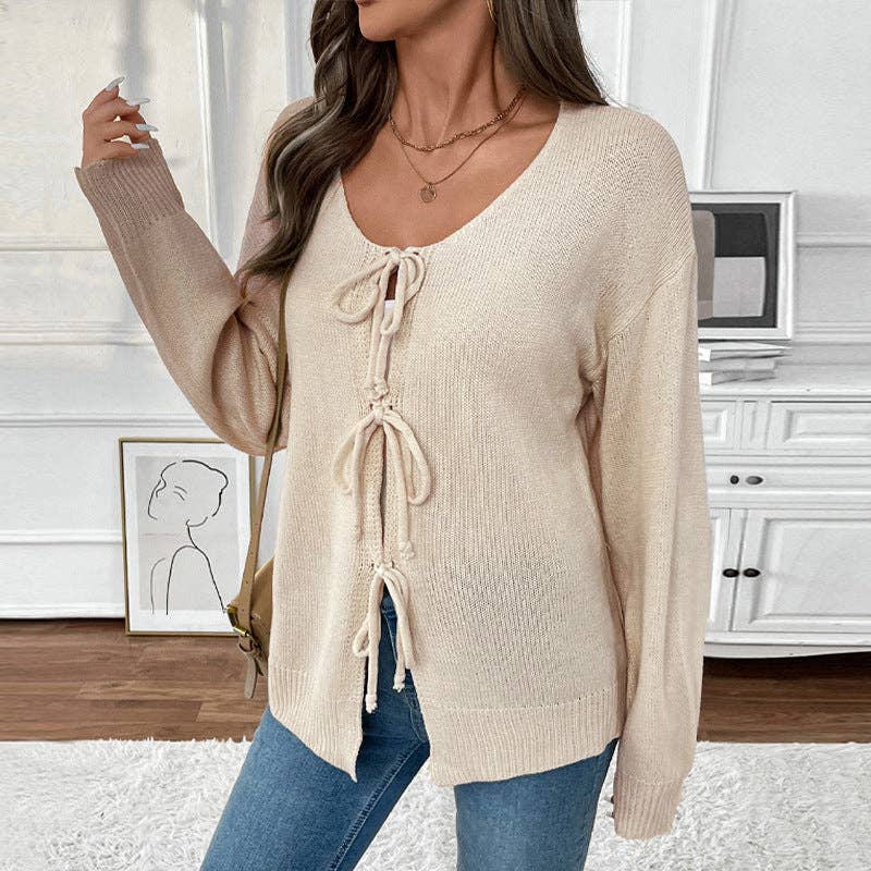 Front Tie Cardigan