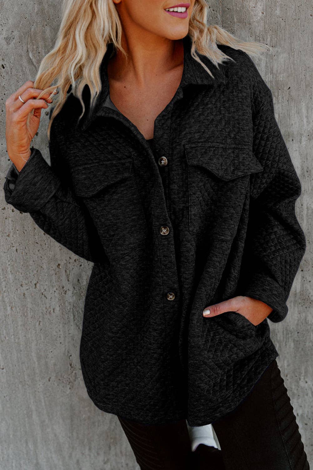 Quilted Button Shacket