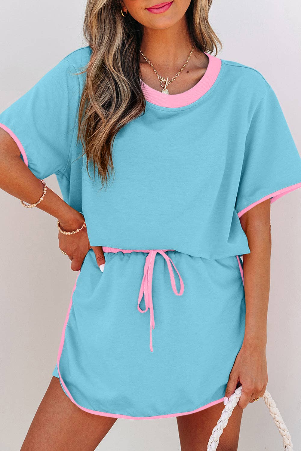 Colorblock Skort Set