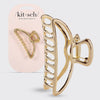 KITSCH~Open Shape Claw Clip - Gold