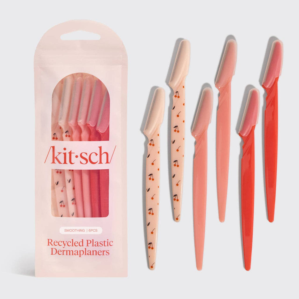 Recycled Plastic Dermaplaners 6pc Set - Cherry Blossom