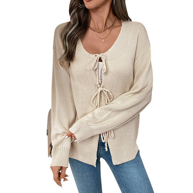 Front Tie Cardigan