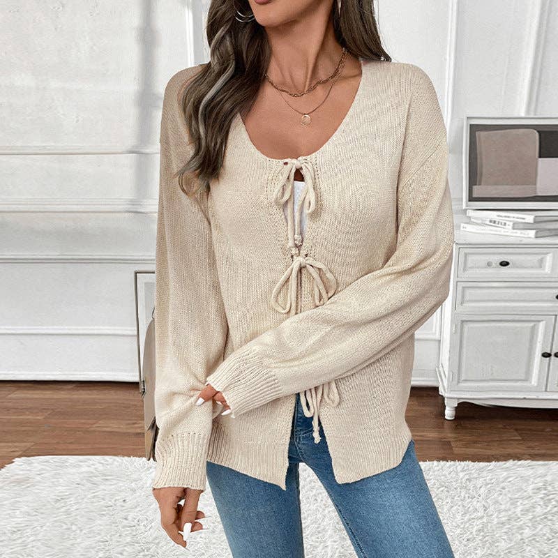 Front Tie Cardigan