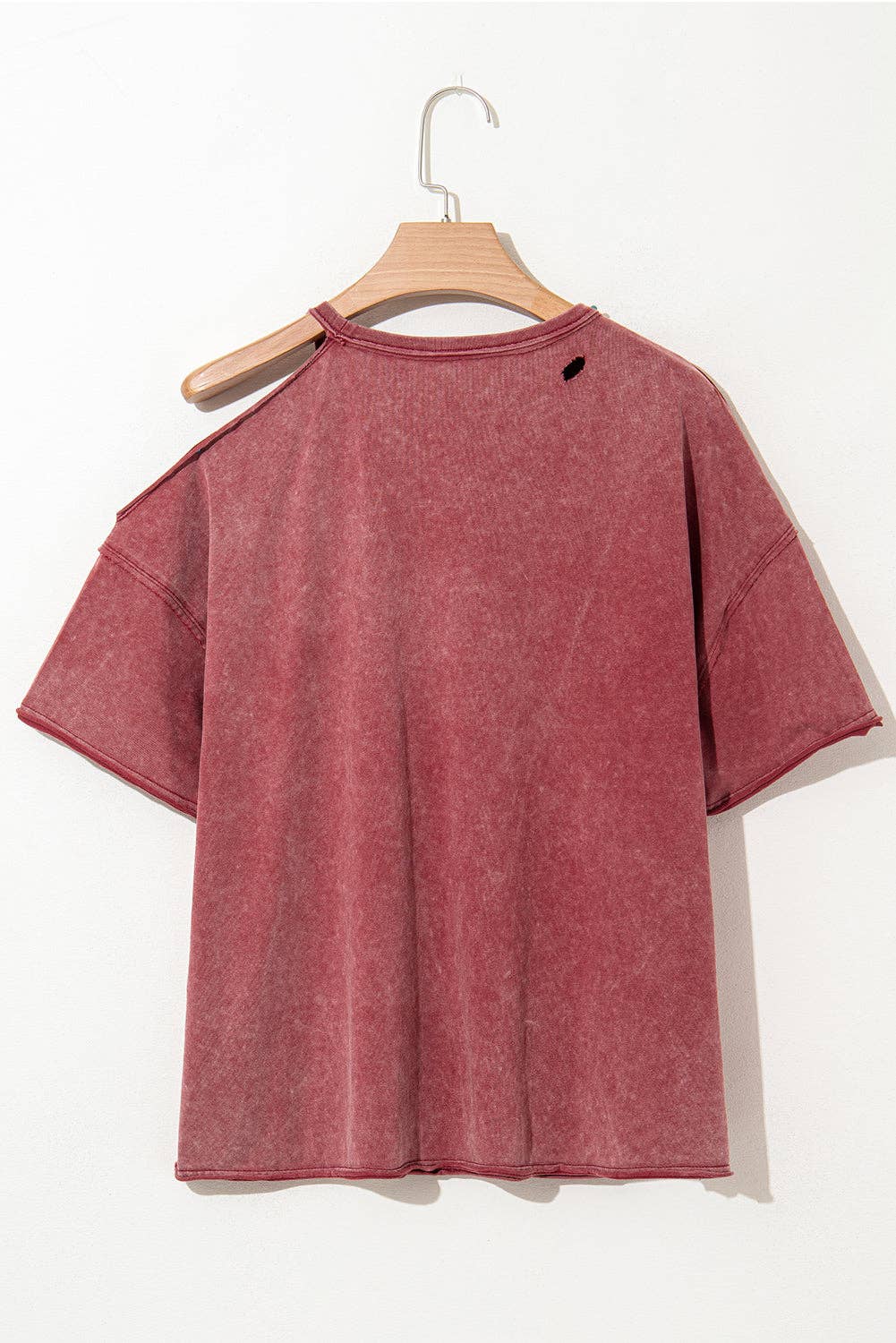 Distressed One Shoulder Tee