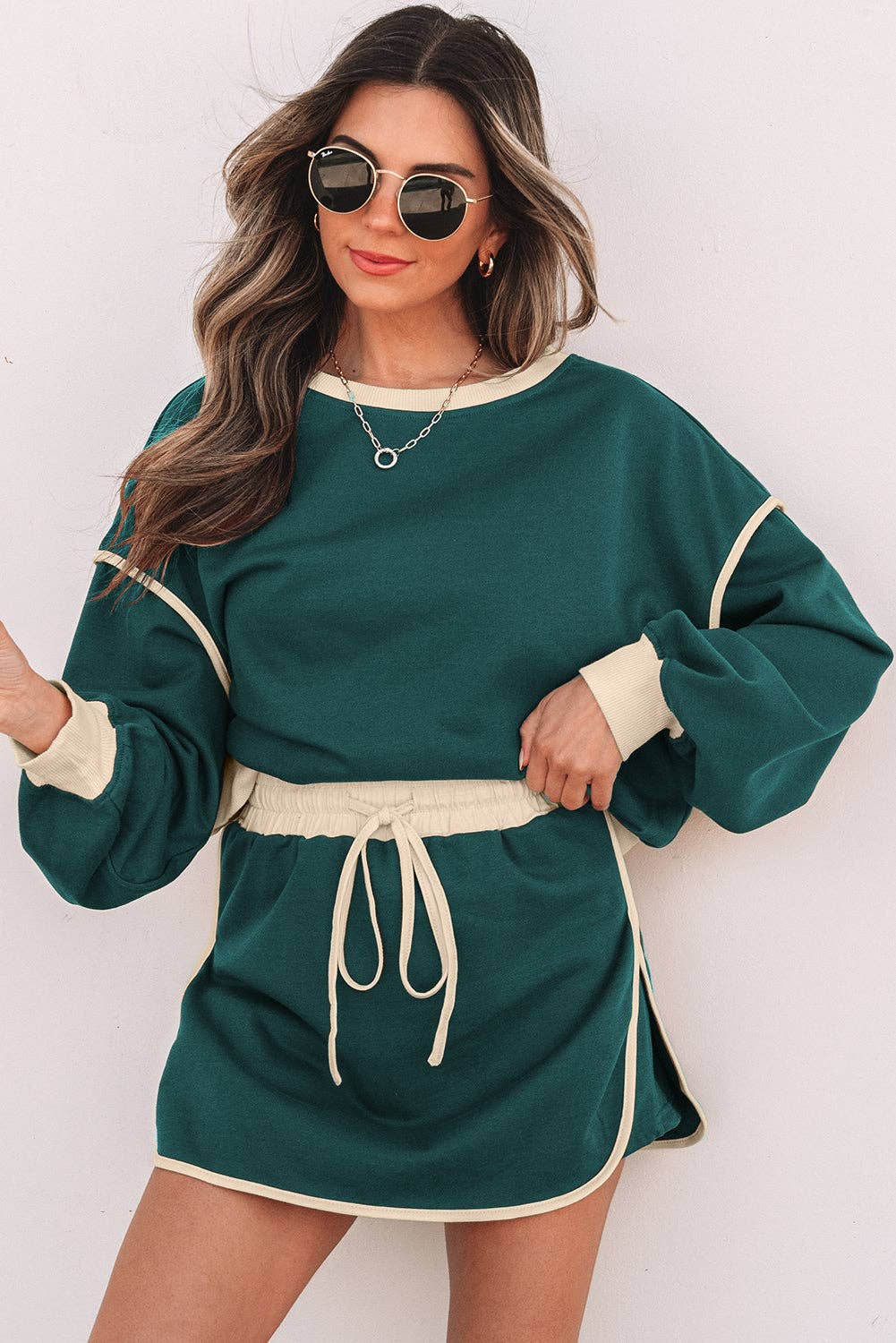 Colorblock Skort Set
