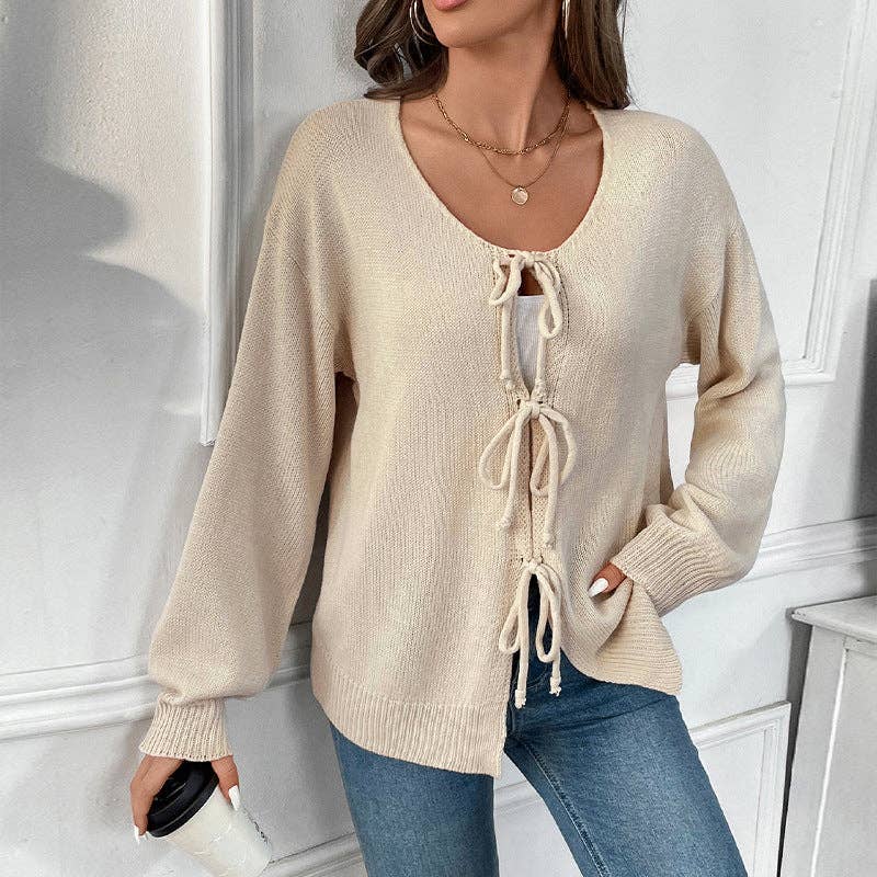 Front Tie Cardigan