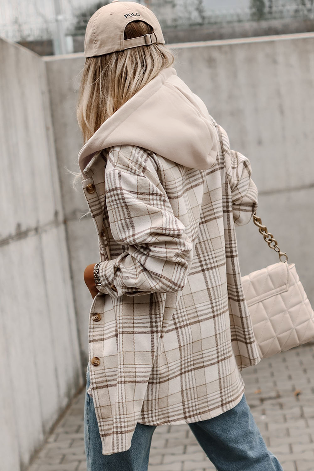 Khaki Plaid Shirt Shacket